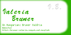 valeria bruner business card
