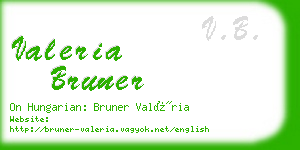 valeria bruner business card